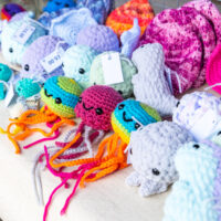 Crochet colourful octopus' for sale